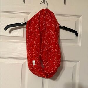Charming Red Heart Patterned Scarf